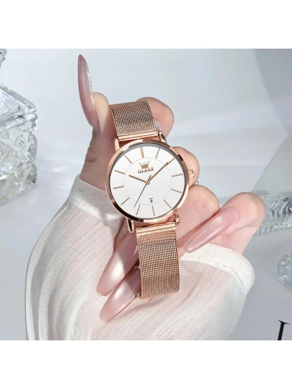 Elegant Women's Stainless Steel Dress Watch - Classic Design for Every Occasion